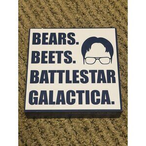 Bears Beets Battlestar Galactica Office Wall Art 6x6
